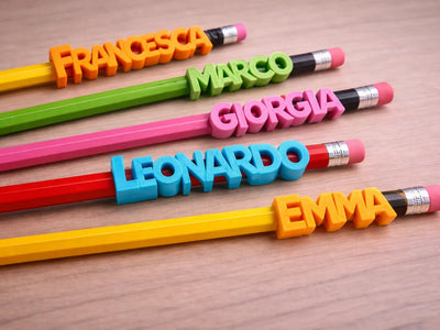 Customized 3D Name Pencil Set (Pack of 12 Names + 12 Free Pencils)