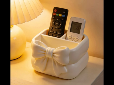 Elegant Bow Remote Control Organizer 🎀🏠 - PICKITT MARKET