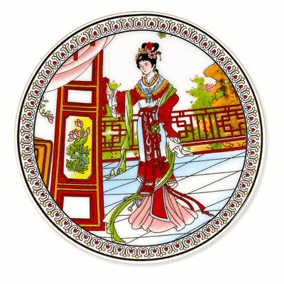 🏯 Elegant Chinese Court Lady Ceramic Magnet (RANDOM DESIGN) - PICKITT MARKET