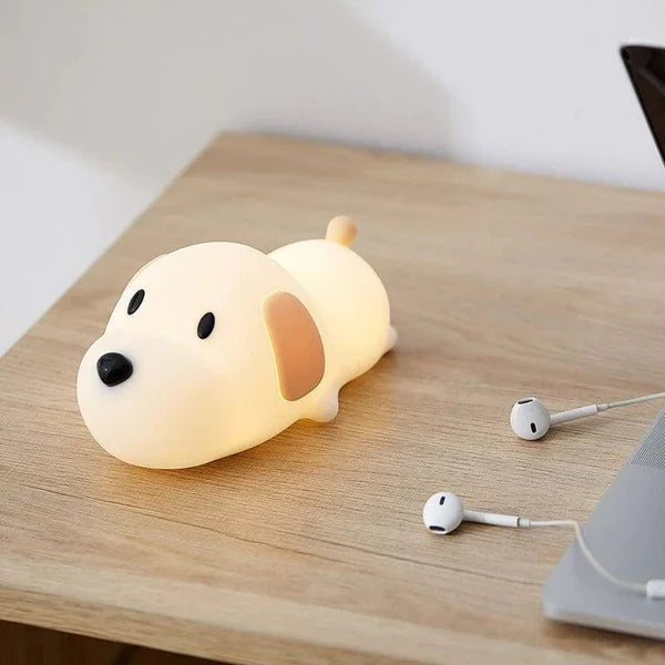 Silicone Sleeping Dog Lamp