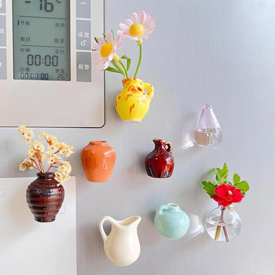 Flower Vase Fridge Magnet (Pack of 8) - PICKITT MARKET