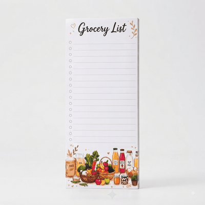 GROCERY LIST PLANNER FRIDGE MAGNET ( 1 MAGNETIC MARKER WITH ERAZER FREE) - PICKITT MARKET