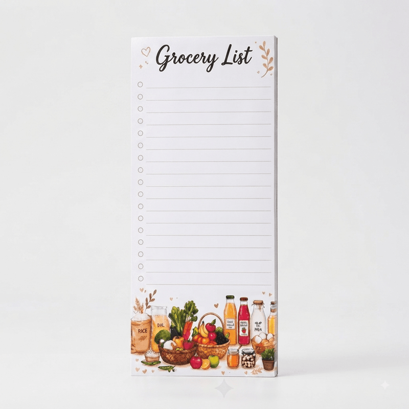 GROCERY LIST PLANNER FRIDGE MAGNET ( 1 MAGNETIC MARKER WITH ERAZER FREE) - PICKITT MARKET