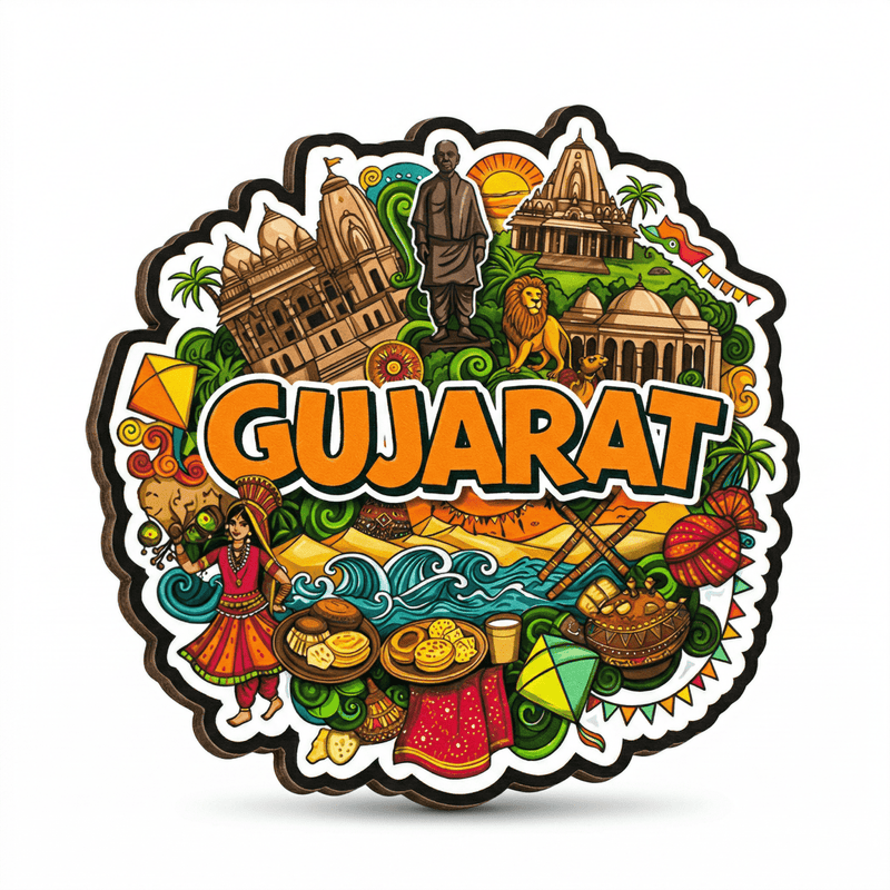GUJRAT FRIDGE MAGNET - PICKITT MARKET