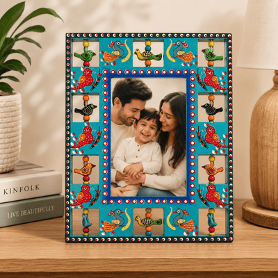 Hand-Painted Wooden Photo Frame Showpiece (PREPAID ONLY) - PICKITT MARKET