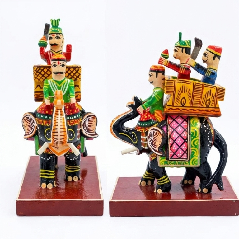 Handcrafted Royal Elephant Ambari Showpiece (PREPAID ONLY) - PICKITT MARKET