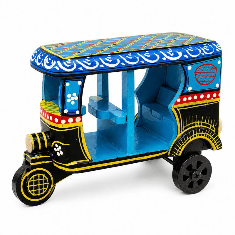 Handcrafted Wooden Auto Rickshaw Showpiece (PREPAID ONLY) - PICKITT MARKET