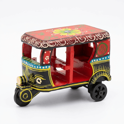 Handcrafted Wooden Auto Rickshaw Showpiece (PREPAID ONLY) - PICKITT MARKET