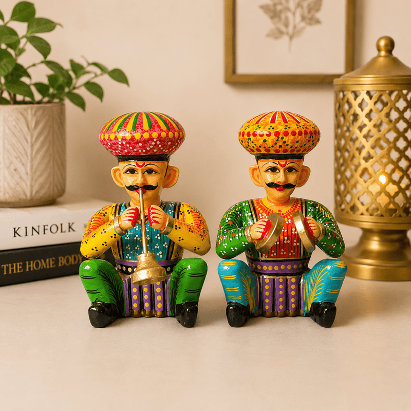 Handcrafted Wooden Musician Showpiece (prepaid only) - PICKITT MARKET