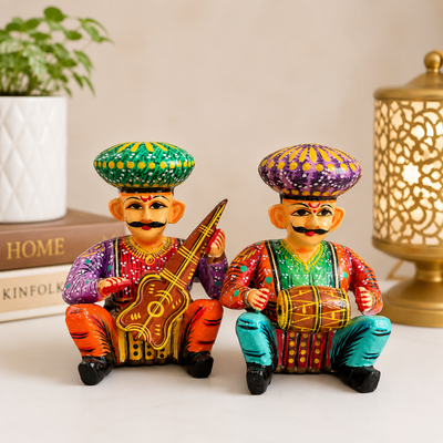 Handcrafted Wooden Musician Showpiece (prepaid only) - PICKITT MARKET