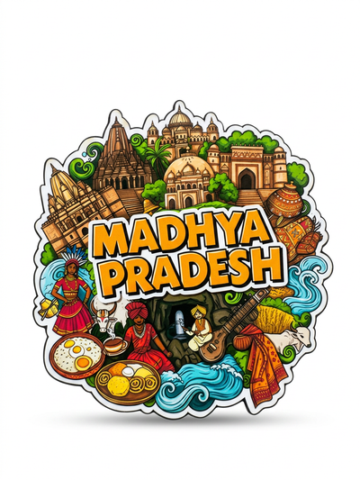 MADHYA PRADESH FRIDGE MAGNET - PICKITT MARKET