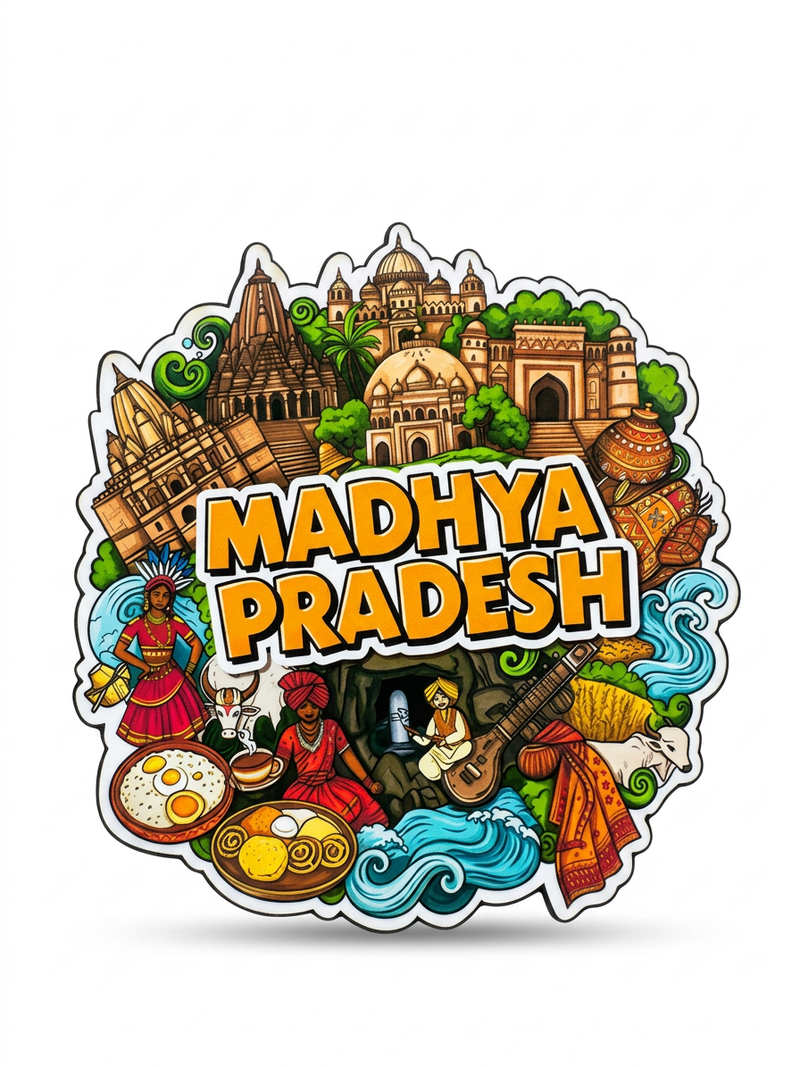 MADHYA PRADESH FRIDGE MAGNET - PICKITT MARKET