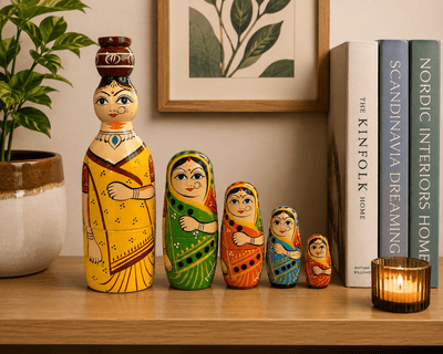 Nesting Dolls Set of 5 (7–8 Inch) Showpiece (PREPAID ONLY) - PICKITT MARKET