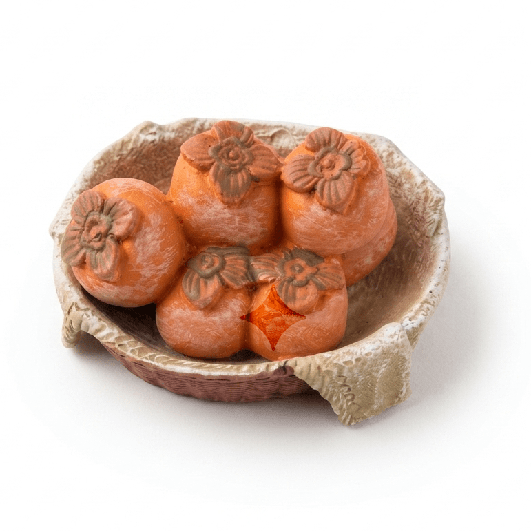 Persimmon Basket Fridge Magnet - PICKITT MARKET