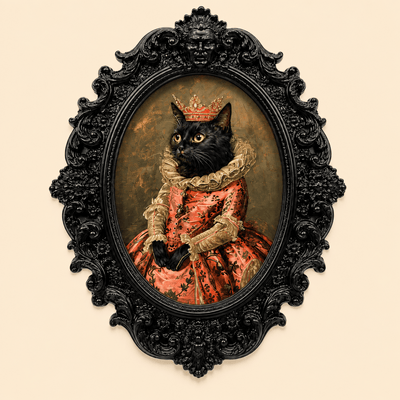 Royal Black Cat Fridge Magnet - PICKITT MARKET