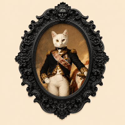 Royal White Cat Fridge Magnet - PICKITT MARKET
