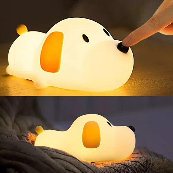 Silicone Sleeping Dog Lamp