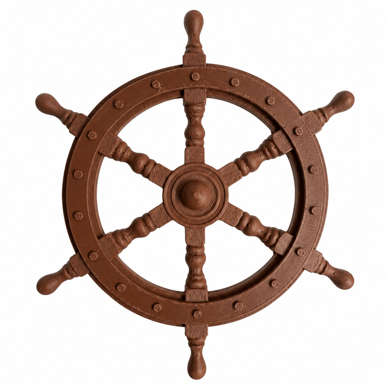 Ship Wheel Fridge Magnet - PICKITT MARKET