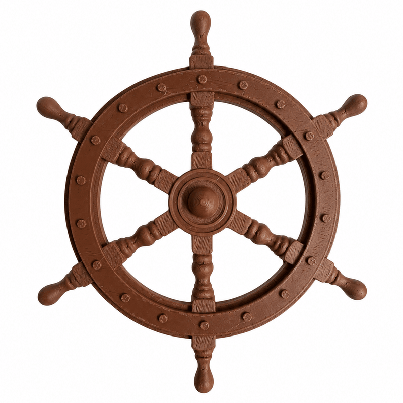 Ship Wheel Fridge Magnet - PICKITT MARKET