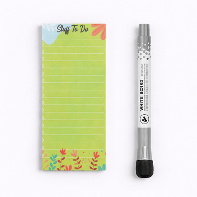 STUFF TO DO PLANNER FRIDGE MAGNET ( 1 MAGNETIC MARKER WITH ERAZER FREE) - PICKITT MARKET