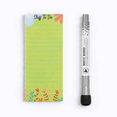 STUFF TO DO PLANNER FRIDGE MAGNET ( 1 MAGNETIC MARKER WITH ERAZER FREE) - PICKITT MARKET