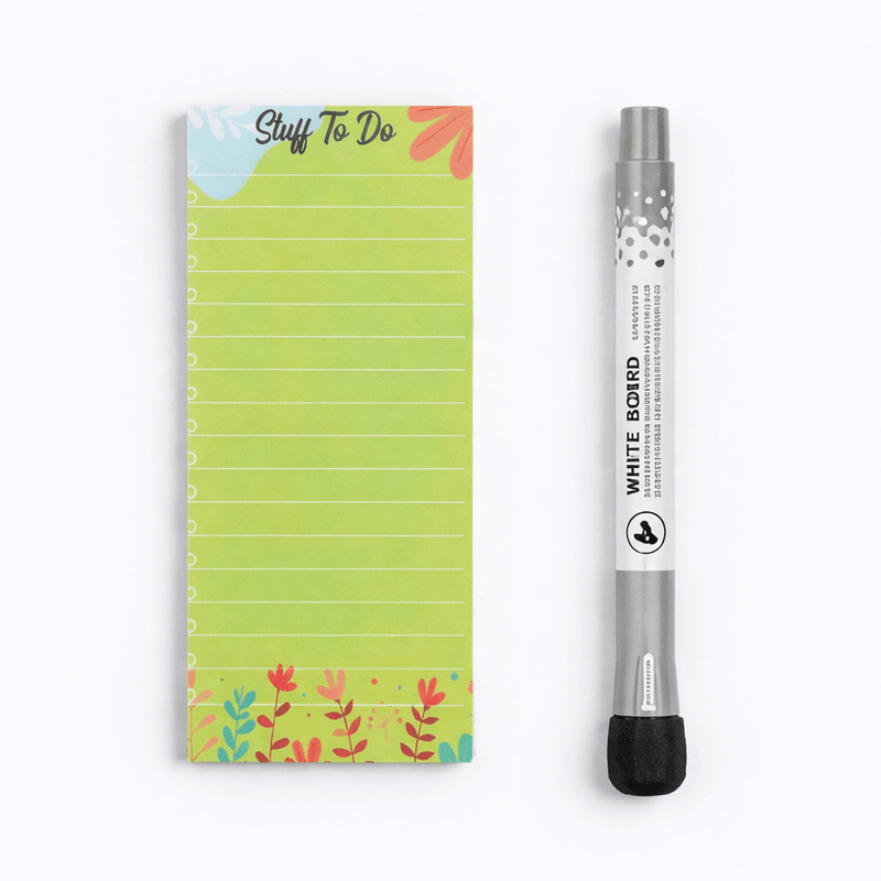 STUFF TO DO PLANNER FRIDGE MAGNET ( 1 MAGNETIC MARKER WITH ERAZER FREE) - PICKITT MARKET