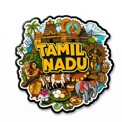 TAMIL NADU FRIDGE MAGNET - PICKITT MARKET