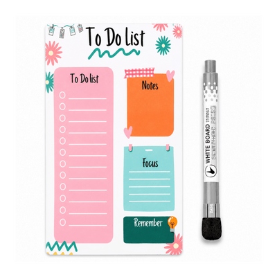 TO DO LIST PLANNER FRIDGE MAGNET ( 1 MAGNETIC MARKER WITH ERAZER FREE) - PICKITT MARKET