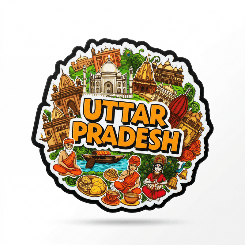 UTTAR PRADESH FRIDGE MAGNET - PICKITT MARKET