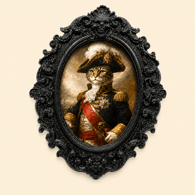 Vintage Cat Portrait Fridge Magnet - PICKITT MARKET