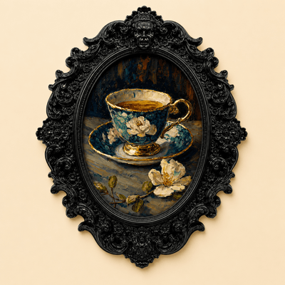 Vintage Floral Tea Cup Fridge Magnet - PICKITT MARKET