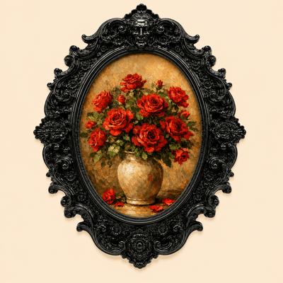 Vintage Red Roses Fridge Magnet - PICKITT MARKET