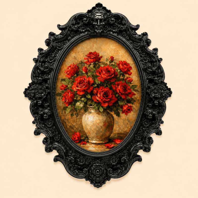 Vintage Red Roses Fridge Magnet - PICKITT MARKET