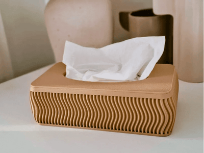 Wave Texture Tissue Box Holder (PREPAID ONLY) - PICKITT MARKET