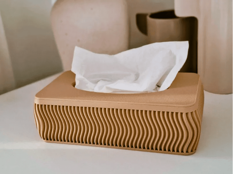 Wave Texture Tissue Box Holder (PREPAID ONLY) - PICKITT MARKET