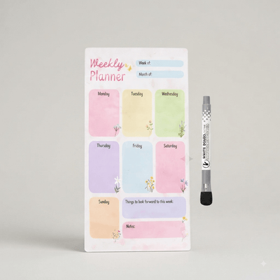 WEEKLY PLANNER FRIDGE MAGNET ( 1 MAGNETIC MARKER WITH ERAZER FREE) - PICKITT MARKET