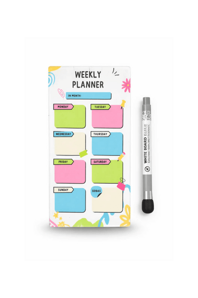 WEEKLY PLANNER FRIDGE MAGNET ( 1 MAGNETIC MARKER WITH ERAZER FREE) - PICKITT MARKET
