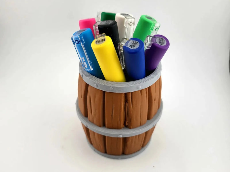 Wooden Barrel Pen Holder (PREPAID ONLY) - PICKITT MARKET
